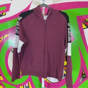 Victoria's Secret PINK Maroon Hoodie, Size Large. Good used condition.